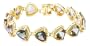 10k Yellow Gold Trillion Cut Coated Mystic Topaz Bracelet, 7 1/8"
