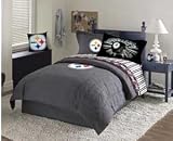 Pittsburgh Steelers Black Denim Comforter And Sheet Set Combo