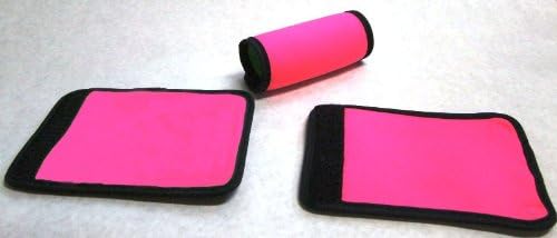 Set of 3 Neoprene Suitcase Handle Gloves Neon Pink- SHG-NP