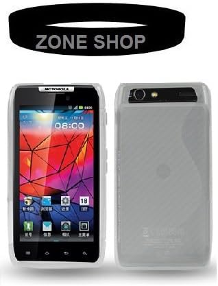 Zone Shop (TM) S-Line Series Clear Soft TPU Gel Rubber Case Cover for Motorola Droid RAZR / XT910 + "ZONE SHOP" Bracelet!