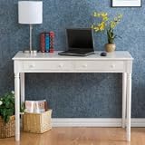SEI / Southern Enterprises Crisp White 2 Drawer Writing Desk