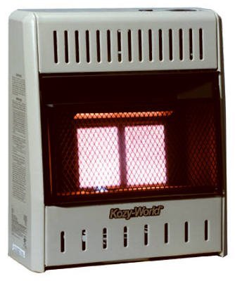 Kozy World KWP122 10,000-BTU Vent-Free LP-Gas Infrared Wall Heater with Thermostat