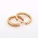 GULICX Women Girls Hoop Earrings Gold Tone Round Zircon Pave Setting Diameter 23mm