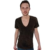 American Apparel 6456AW Acid Wash Jersey Deep V-Neck Short Sleeve Summer T