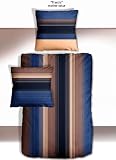 Produkt-Bild: Edle BIBER BETTW&Auml;SCHE 135x200 Francis blau creme 4tlg.