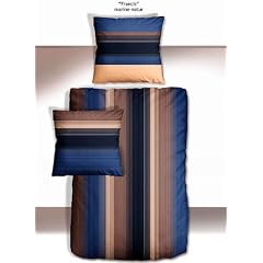 Edle BIBER BETTW�SCHE 135x200 Francis blau creme 4tlg.