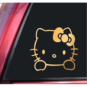 Hello Kitty Vinyl Decal Sticker - Red