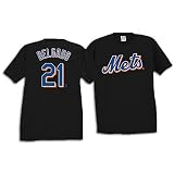 Mets - Majestic Big Kids MLB Name and Number Tee - Delgado, Carlos