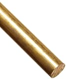 Brass 464 Round Rod, Half Hard Temper, ASTM B21, 1/4 OD, 12 Length