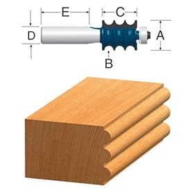 BOSCH 84611MC 1 8-Inch Radius Multi-Bead Reeding Router Bit 1 2-Inch Shank With Bearing by Bosch