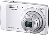 Casio QV-R200 Digitalkamera (14,1 Megapixel, 5-fach opt. Zoom, 6,9 cm (2,7 Zoll) Display) weiß