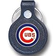 Chicago Cubs Small Leather/Pewter Key Ring - MLB Baseball Fan Shop Sports Team Merchandise