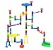 Marble Genius Marble Run Starter Set - 70 Complete Pieces + Free Instruction App (60 Translucent Marbulous Pieces + 10 Glass Marbles)