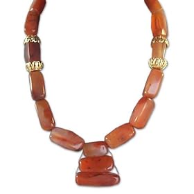 'African Treasure,' necklace 16.5" L x 1.4" W