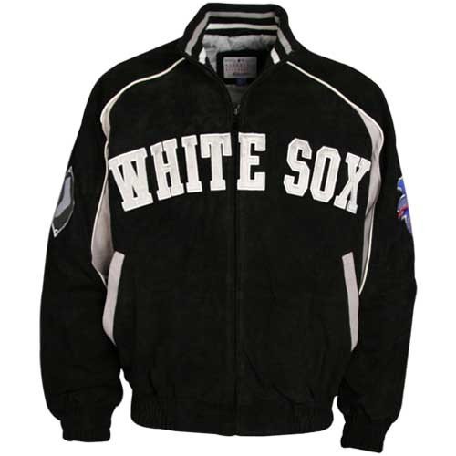Chicago White Sox Black Suede Varsity Jacket