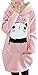UGET Women's Floral Pullover Casual Black Hooded Sweatshirt One Size US 0-4