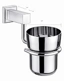 Splash Toothbrush/tumbler Holder Brushed Nickel Stainless Steel Finish