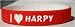 I Love Harpy Custom Wristband
