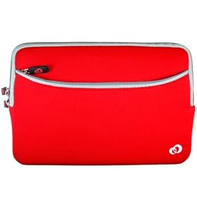 Kroo 11245 Zipper Sleeve for 10-Inch Portable Laptop (Red)