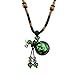 TJ Beauty Aromatherapy Essential Oil Difusser Jewelry Necklace Italy Premium Glass Handcraft Aromatherapy Pendant (Necklace Green)