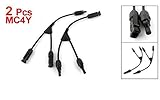 Anlighter® Y字型並列用 MC4 パラレル コネクタ / 1M2F + 2M1F / TUV 太陽光パネル専用 / ソーラーパネル ケーブル Y字型コネクタ－ (1 個セット)
