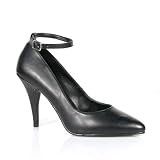VANITY 431 4 Ankle Strap Pump, Black Pu-Size 5