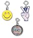 CHARM IT! Set of 3 Peace Charms with Peace Sign, Smiley Face and Peace Bottlecap Charms