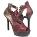 REFINE Double Stacked Heel Platform Pump Red
