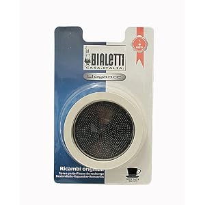Bialetti Stainless Steel Replacement gasket Filter for 4 cup Espresso Makers. by 