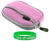 rooCASE Neoprene Sleeve Carrying (Lilac Pink) Case for Canon PowerShot SD4000IS Digital Camera Red