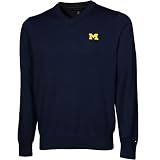 NCAA Tommy Hilfiger Michigan Wolverines Azure Blue Taft V-neck Sweater