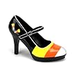 4 Inch Heel Sexy Candy Corn Halloween Costume Shoe Accessory Womens Shoes Black