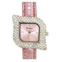 Henley Glamour - H06008.2 - Montre mode Femme - Quartz analogique - Ecran en Feuille - Bracelet rose - Boîte assortie