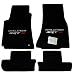 Dodge Challenger SRT8 Black Floor Mats Silver Dual Logos 2008 2009 Image