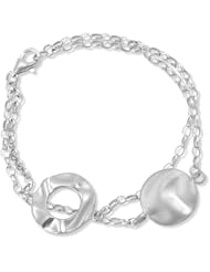 Double Strand Circle Link Bracelet in Sterling Silver