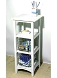 WHISTLER - Solid Wood & Wire Storage Basket Shelf Unit - Three Cube
