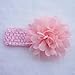 Cuddle Baby Girl's Elastic Headbands with Chiffon Flower Petal (Pack of 10)