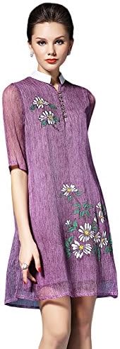 FuYongsanni Woman's Chinese Style Embroidery Long Dress 7711