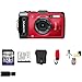 Olympus Olympus Stylus TG-2 iHS Digital Camera with 4x Optical Zoom and 3-Inch LCD (Red) + 32GB SDHC Class 10 Memory Card + LI-90B Lithium-Ion Battery Pack + Carrying Case + Durable Float Strap for Digital Cameras + Mini Tripod Kit + USB SDHC Reader