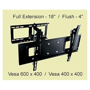 Wall Mount Articulating Arm Vesa 600 x 400 Vesa 400 x 400 for LED TV LCD TV for Samsung LG Panasonic Insignia Vizio RCA Dynex Sony Sharp 40" 42" 46" 50" 52" 55"