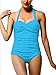 Halter Monokini Pin Up Swimsuits for Women Cute One Piece Bathing Suits Swimwear with Ruffles