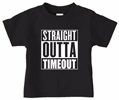 Cute Funny Straight Outta Timeout Compton Movie Parody Toddler T-Shirt, (Black, 4T)