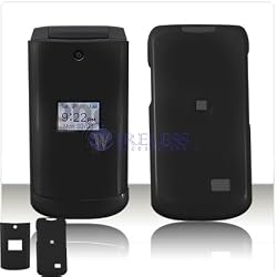 Black SOLID SNAP-ON COVER HARD CASE PHONE PROTECTOR for ZTE C88 C-88 MetroPCS