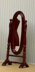 Dollhouse Miniature Cherry Cheval Mirror