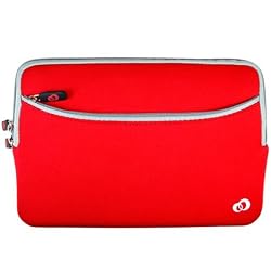Kroo 11245 Zipper Sleeve for 10-Inch Portable Laptop (Red)