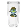 Ace 16 oz Insulated Beverage Tumbler, Clear (Licensed Be the Ball design)