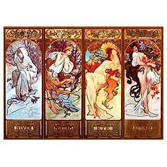 414 0%2BkSiRL Winter, Spring, Summer, Autumn, Alphonse Mucha (4000 pc puzzle)