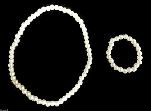 "Pearl" Necklace &amp; Bracelet Set made for 18" American Girl Doll Clothes