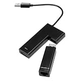 EZOWare USB 2.0 3-Port Hub + 10/100 Fast Ethernet Lan Network RJ45 Adapter for Ultrabooks, Netbook, MacBook Air and more