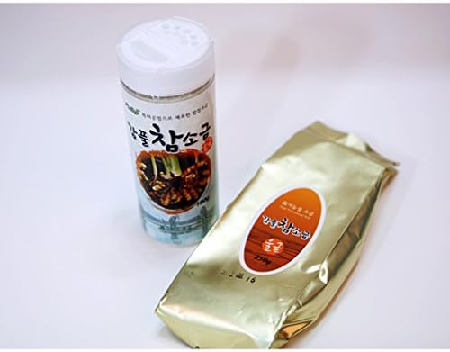 [Pullipecofood] Gampul Premium 4 Flavors Seasoning Salt Set - Red Ginseng, Shiitake, Tumeric, Phellinus Linteus Salt (4 Flavors Set (Products + Refill))